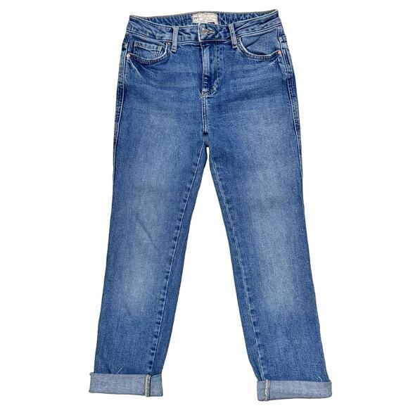Free People Women’s Jeans size 25 Skinny High Rise Ankle Crop Light Wash - Picture 2 of 9